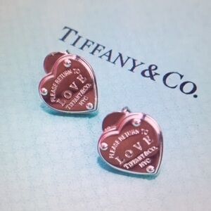 Tiffany & Co Silver Heart Earrings